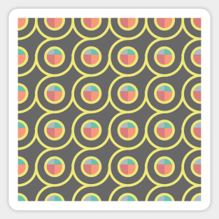 Mid-century modern retro abstract Sticker